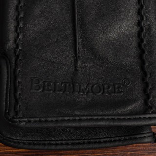 Rękawiczki skórzane damskie czarne polar touch finger BELTIMORE | Krateczka.pl