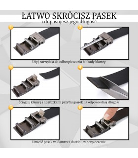 Skórzany pasek damski  skóra nat 3 cm Beltimore D73 |Krateczka.pl