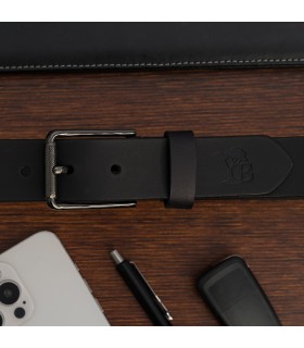 Zestaw męski skórzany pasek portfel pudełko premium Beltimore Z20 | Krateczka.pl