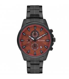 Zegarek męski bransoleta duży czarny datownik chronograf Beltimore BT04- krateczka.pl