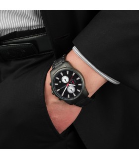 Zegarek męski bransoleta duży czarny datownik chronograf Beltimore BT04- krateczka.pl