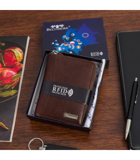 Męski portfel skórzany klasyczny RFiD duży Beltimore P08|krateczka.pl