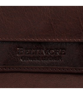 Portfel skórzany męski z aluminiowym etui na karty brązowe Beltimore P88 |krateczka.pl