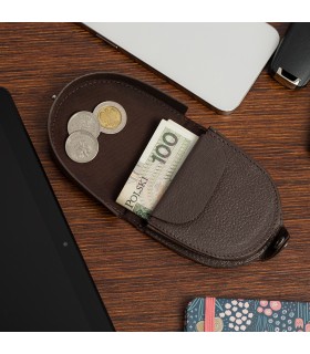 Podkówka portfel etui na pieniądze skórzana banknotówka Beltimore| Krateczka.pl
