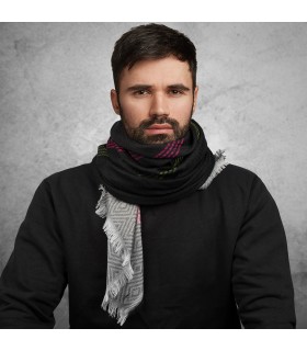 Arafatka Chusta Męska Bawełniana Czarna Krata Wojskowa Taktyczna ARF | Krateczka.pl