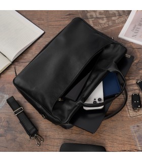Torba męska na dokumenty A4 laptopa czarna Beltimore M07 | Krateczka.pl