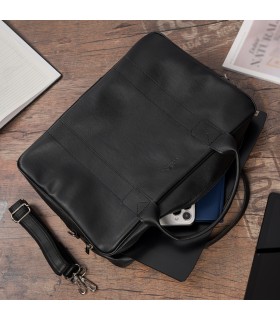 Torba męska na dokumenty A4 laptopa czarna Beltimore M02 | Krateczka.pl