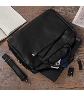 Torba męska na dokumenty A4 laptopa czarna Beltimore M04 | Krateczka.pl