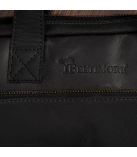 Beltimore torba męska na ramię skórzana duża czarna N04 | Krateczka.pl