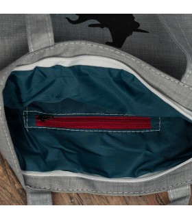 Szara Torba wielorazowa duża shopper z nadrukiem TA-55grey - Krateczka.pl