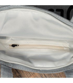 Szara Torba wielorazowa duża shopper z nadrukiem TA-58grey - Krateczka.pl
