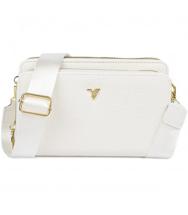 Biała Torebka crossbody damska mini na telefon POR-T-51- Krateczka.pl