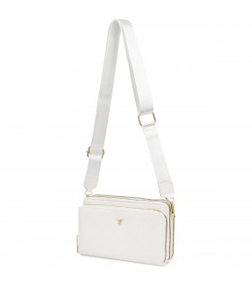 Biała Torebka crossbody damska mini na telefon POR-T-51- Krateczka.pl