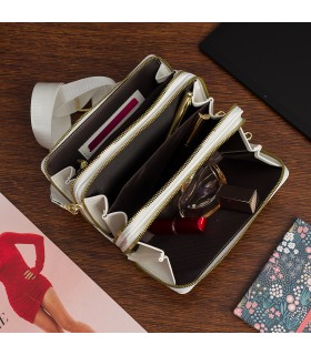 Biała Torebka crossbody damska mini na telefon POR-T-51- Krateczka.pl