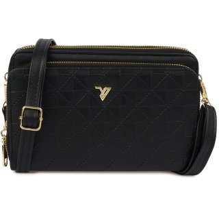 Czarna Torebka crossbody damska mini na telefon POR-T-51- Krateczka.pl