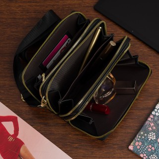 Czarna Torebka crossbody damska mini na telefon POR-T-51- Krateczka.pl