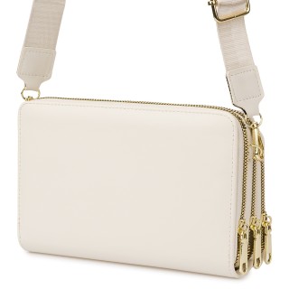Ecru Torebka crossbody damska mini na telefon POR-T-51- Krateczka.pl