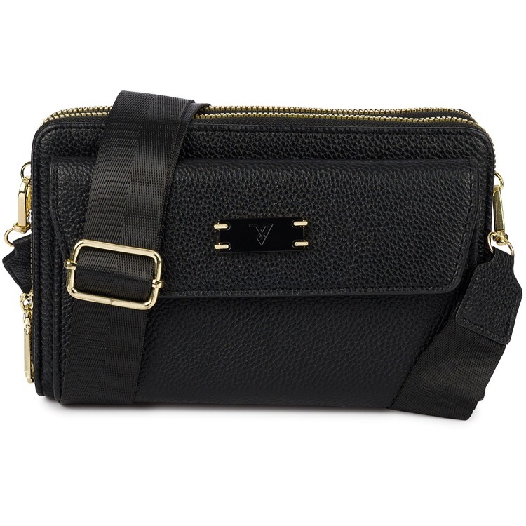Czarna Torebka damska crossbody na telefon i karty POR-T-54- Krateczka.pl