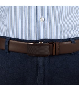 Pasek męski skórzany 3,5 cm klamra automatyczna Beltimore 02-542 | Krateczka.pl