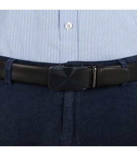 Pasek męski skórzany 3,5 cm klamra automatyczna Beltimore 02-542 | Krateczka.pl