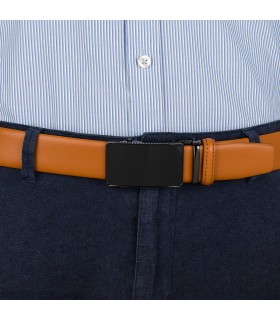 Pasek męski skórzany 3,5 cm klamra automatyczna Beltimore 02-543 | Krateczka.pl