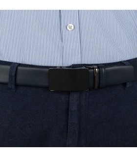 Pasek męski skórzany 3,5 cm klamra automatyczna Beltimore 02-543 | Krateczka.pl