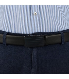 Pasek męski skórzany 3,5 cm klamra automatyczna Beltimore 02-544 | Krateczka.pl