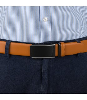 Pasek męski skórzany 3,5 cm klamra automatyczna Beltimore 02-552 | Krateczka.pl