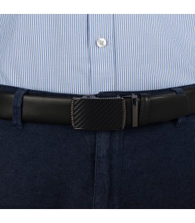 Pasek męski skórzany 3,5 cm klamra automatyczna Beltimore 02-554 | Krateczka.pl