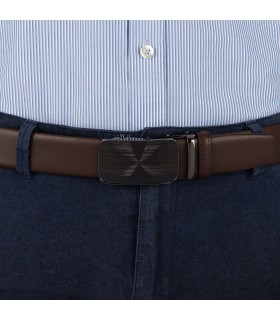 Pasek męski skórzany 3,5 cm klamra automatyczna Beltimore 02-563| Krateczka.pl