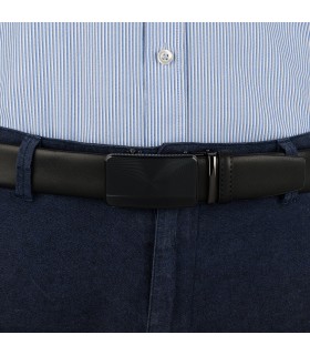 Pasek męski skórzany 3,5 cm klamra automatyczna Beltimore 02-563| Krateczka.pl