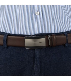 Pasek męski skórzany 3,5 cm klamra automatyczna Beltimore 02-563| Krateczka.pl