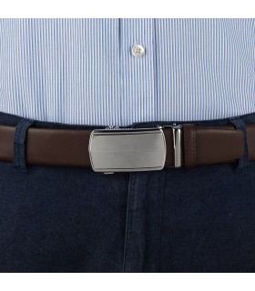 Pasek męski skórzany 3,5 cm klamra automatyczna Beltimore| Krateczka.pl