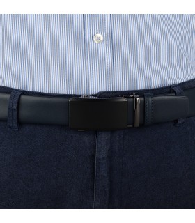 Pasek męski skórzany 3,5 cm klamra automatyczna Beltimore | Krateczka.pl