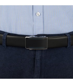 Pasek męski skórzany 3,5 cm klamra automatyczna Beltimore | Krateczka.pl
