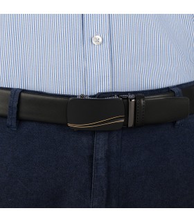 Pasek męski skórzany 3,5 cm klamra automatyczna Beltimore 02-597| Krateczka.pl