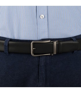 Pasek męski skórzany 3,5 cm klamra automatyczna Beltimore 02-604| Krateczka.pl