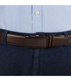 Pasek męski skórzany 3,5 cm klamra automatyczna Beltimore | Krateczka.pl