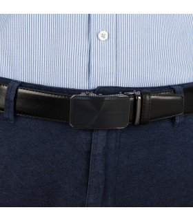 Pasek męski skórzany 3,5 cm klamra automatyczna Beltimore | Krateczka.pl