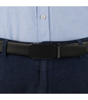 Pasek męski skórzany 3,5 cm klamra automatyczna Beltimore | Krateczka.pl