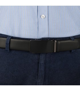 Pasek męski skórzany 3,5 cm klamra automatyczna Beltimore | Krateczka.pl