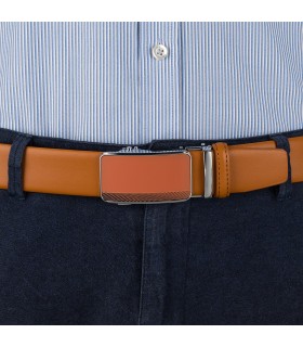 Pasek męski skórzany 3,5 cm klamra automatyczna Beltimore| Krateczka.pl