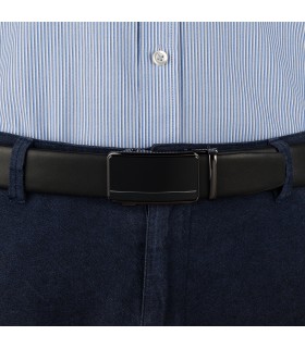 Pasek męski skórzany 3,5 cm klamra automatyczna Beltimore | Krateczka.pl