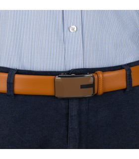 Pasek męski skórzany 3,5 cm klamra automatyczna Beltimore| Krateczka.pl