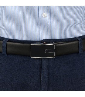 Pasek męski skórzany 3,5 cm klamra automatyczna Beltimore | Krateczka.pl