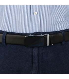 Pasek męski skórzany 3,5 cm klamra automatyczna Beltimore | Krateczka.pl