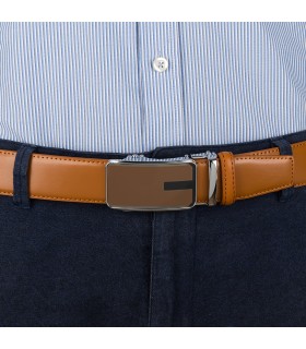 Pasek męski skórzany 3,5 cm klamra automatyczna Beltimore| Krateczka.pl