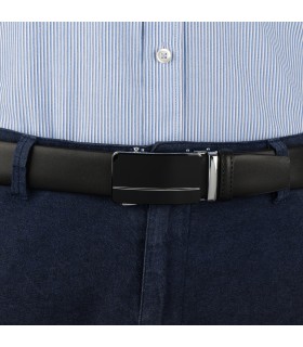 Pasek męski skórzany 3,5 cm klamra automatyczna Beltimore | Krateczka.pl