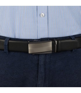 Pasek męski skórzany 3,5 cm klamra automatyczna Beltimore | Krateczka.pl
