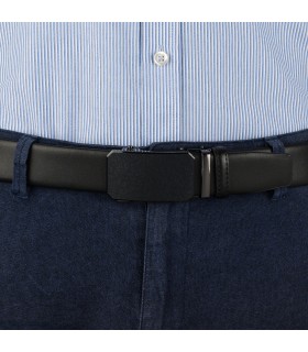 Pasek męski skórzany 3,5 cm klamra automatyczna Beltimore | Krateczka.pl